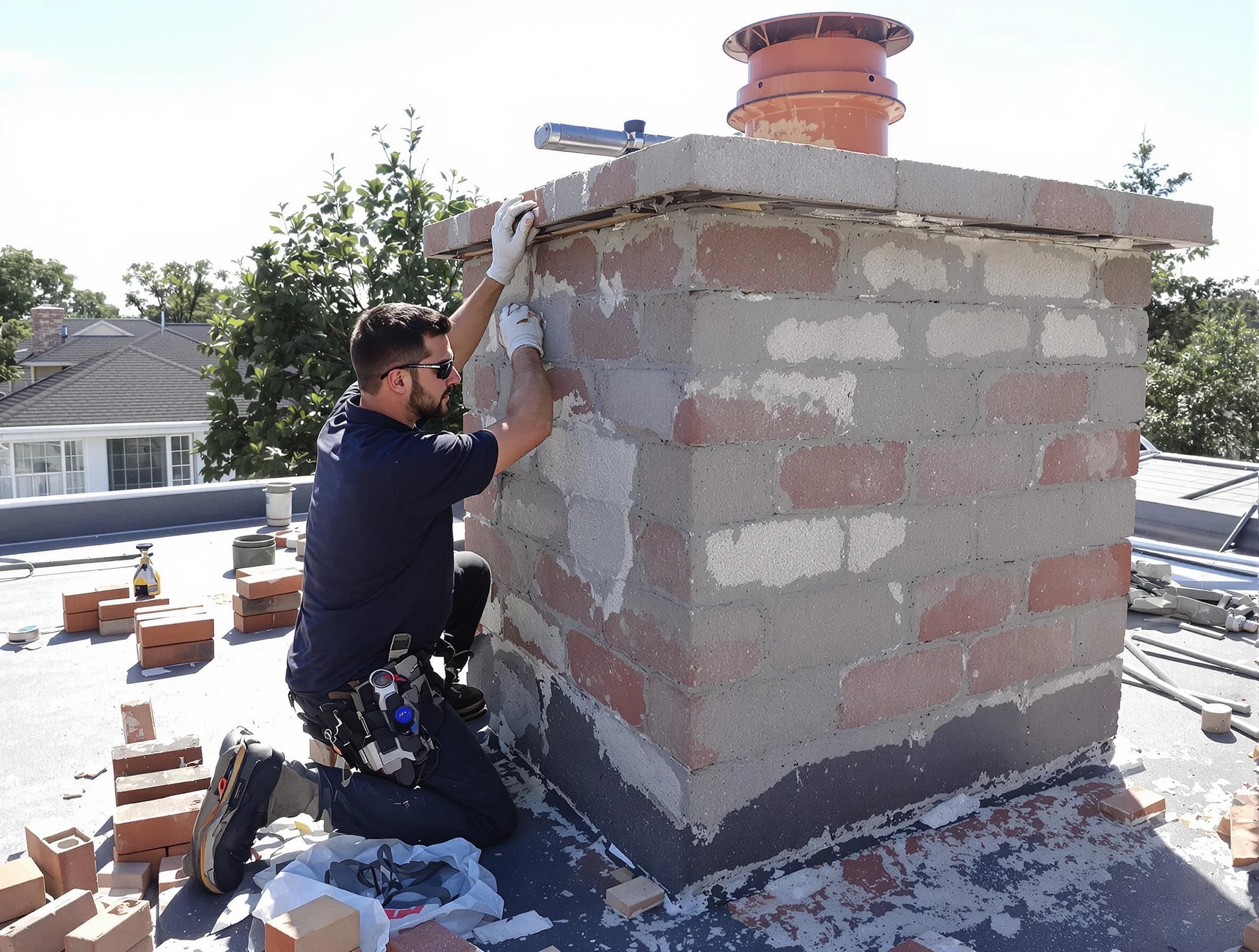 Advanced chimney repair process by Scott Chimney Sweep in Scott, PA