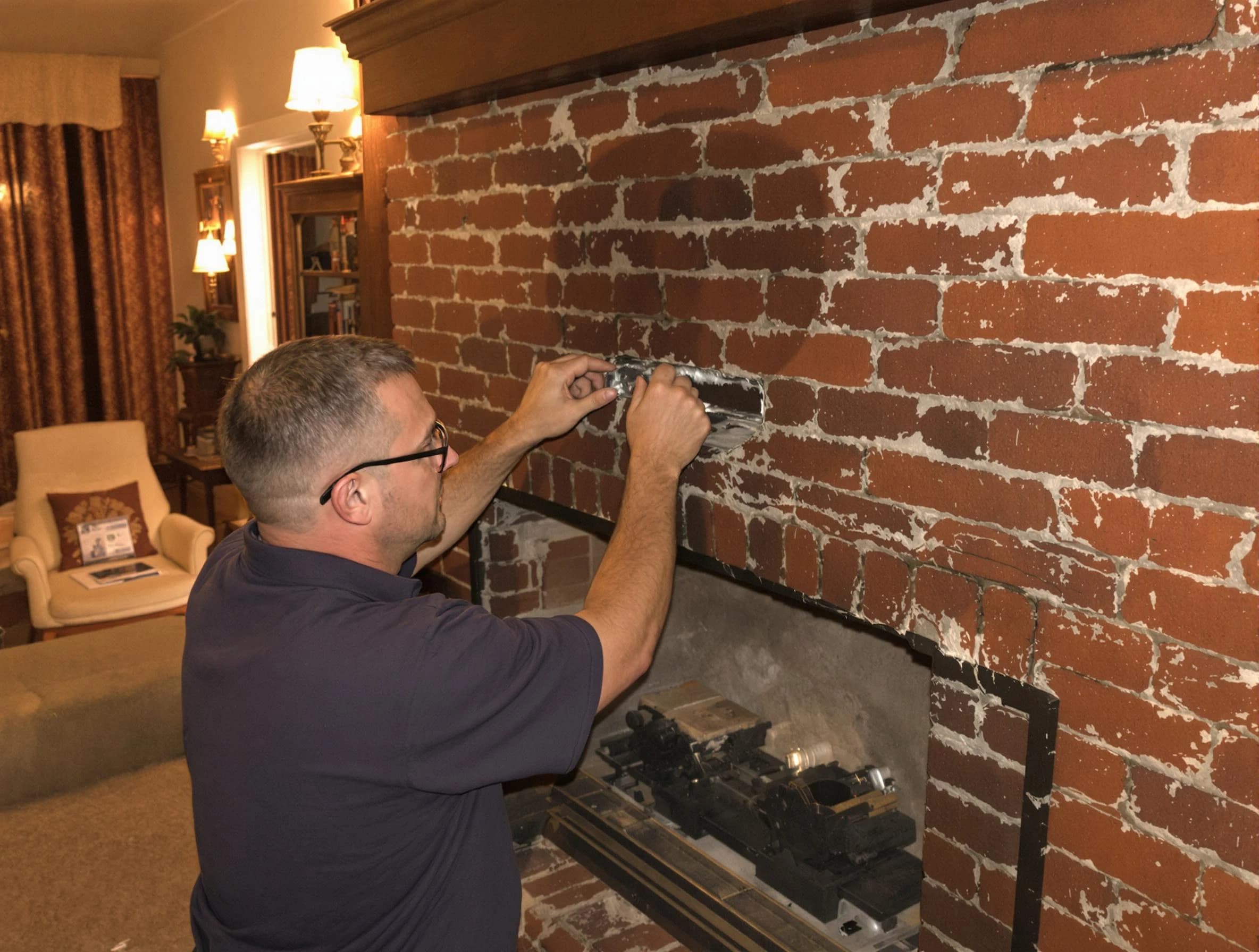 Scott Chimney Sweep expert fixing a fireplace in Scott, PA