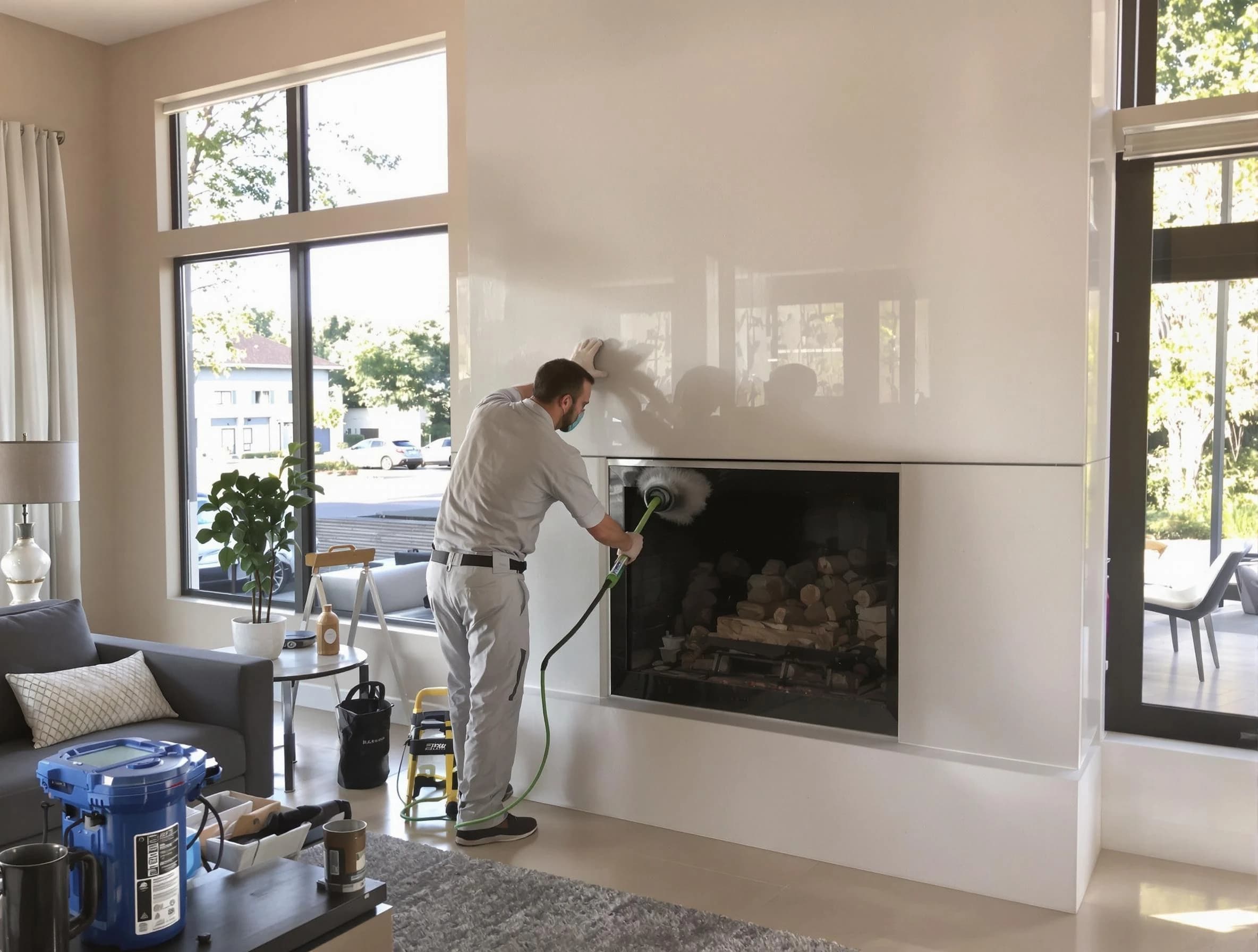 Scott Chimney Sweep performing thorough soot removal in Scott, PA