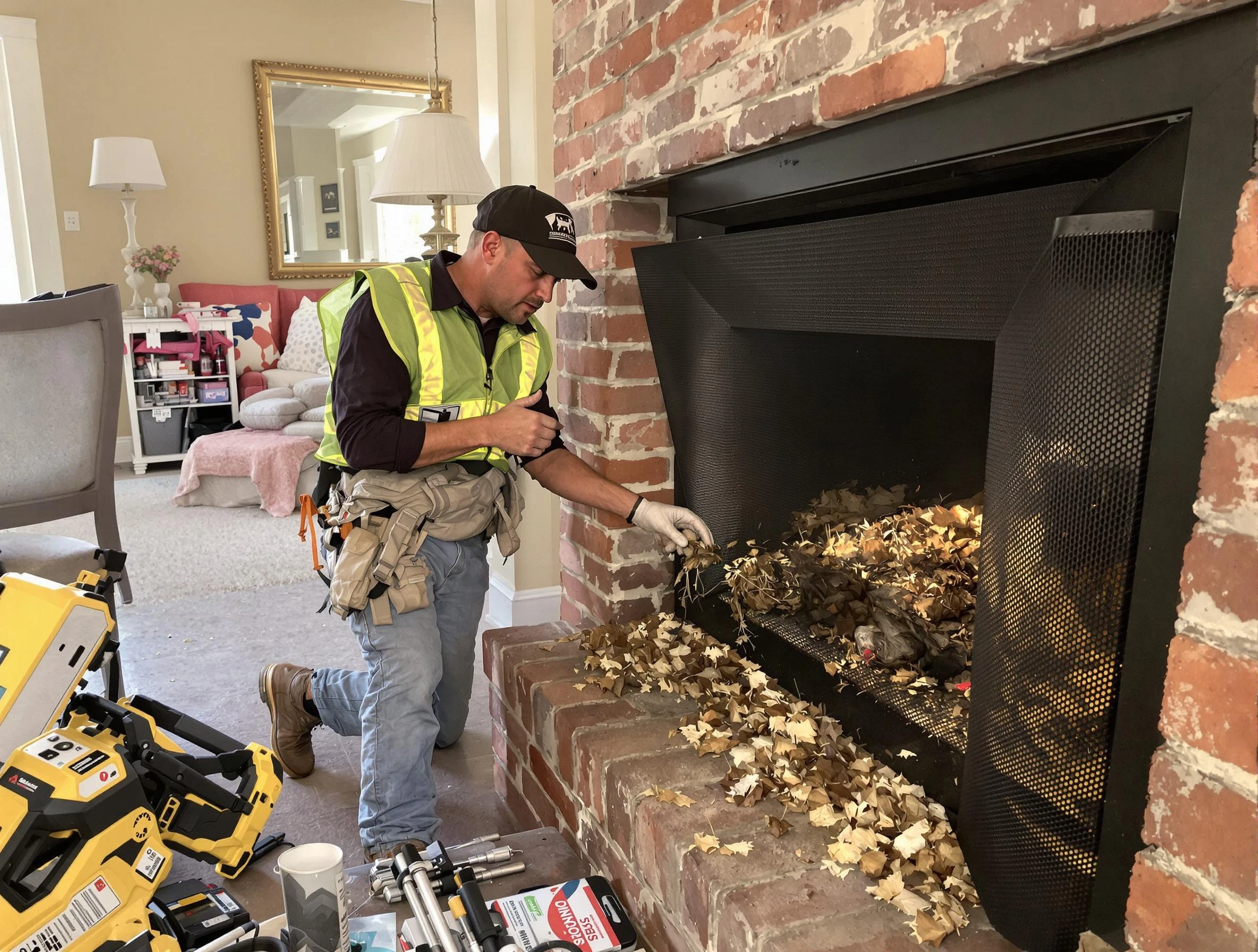 Safe screening installation by Scott Chimney Sweep in Scott, PA